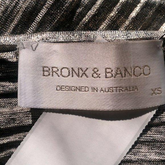 Bronx and Banco Gaia Gown Pebble Metallic Cut Out Party XS NWT $895 - Picture 5 of 10